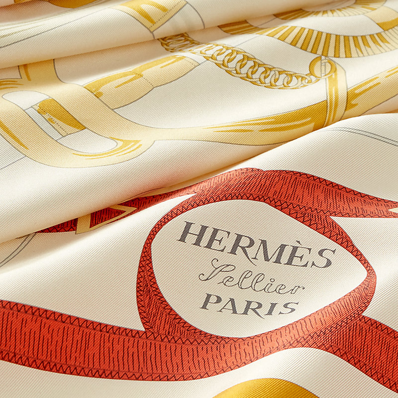 HERMESエルメス シルクスカーフ カレ90 Eperon dor Eperon d'Or cavaliere scarf 90 | Hermès USA